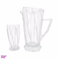 سرویس پارچ و لیوان 7 پارچه مدل اسکوئر