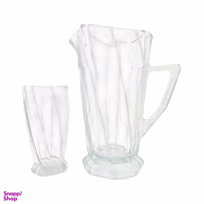 سرویس پارچ و لیوان 7 پارچه مدل اسکوئر