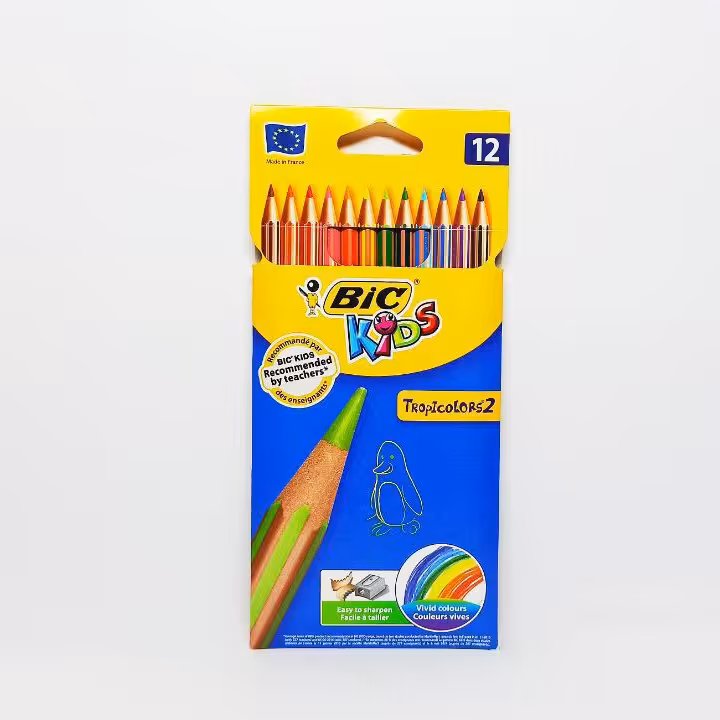 مداد رنگی 12 رنگ bic محصول کشور فرانسه