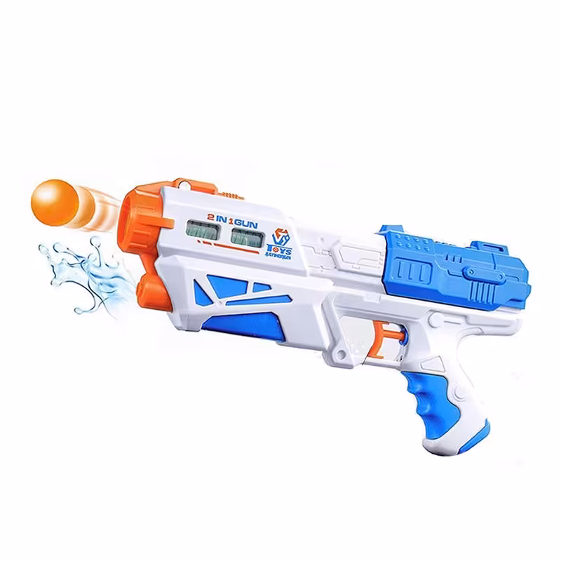 تفنگ اسباب بازی کودک با  آب پاش 2 کاره آبی مدل P/64828/AB