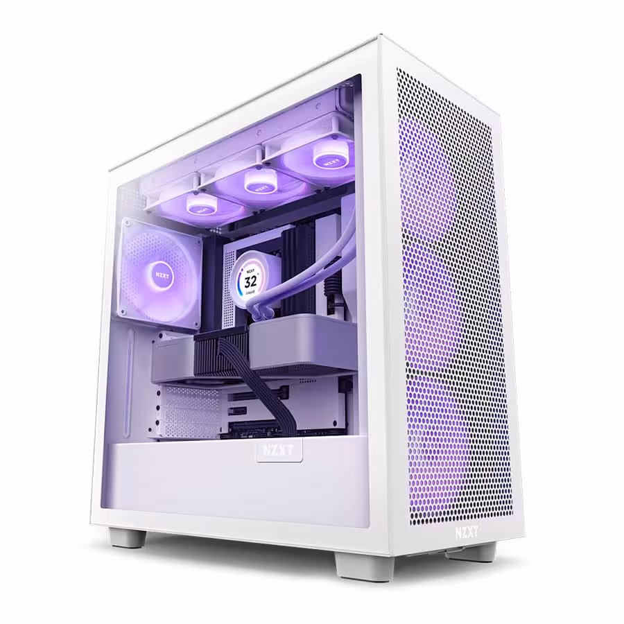 قیمت و خرید کیس کامپیوتر ان زی ایکس تی مدل H7 Flow Matte White | یاس ارتباط