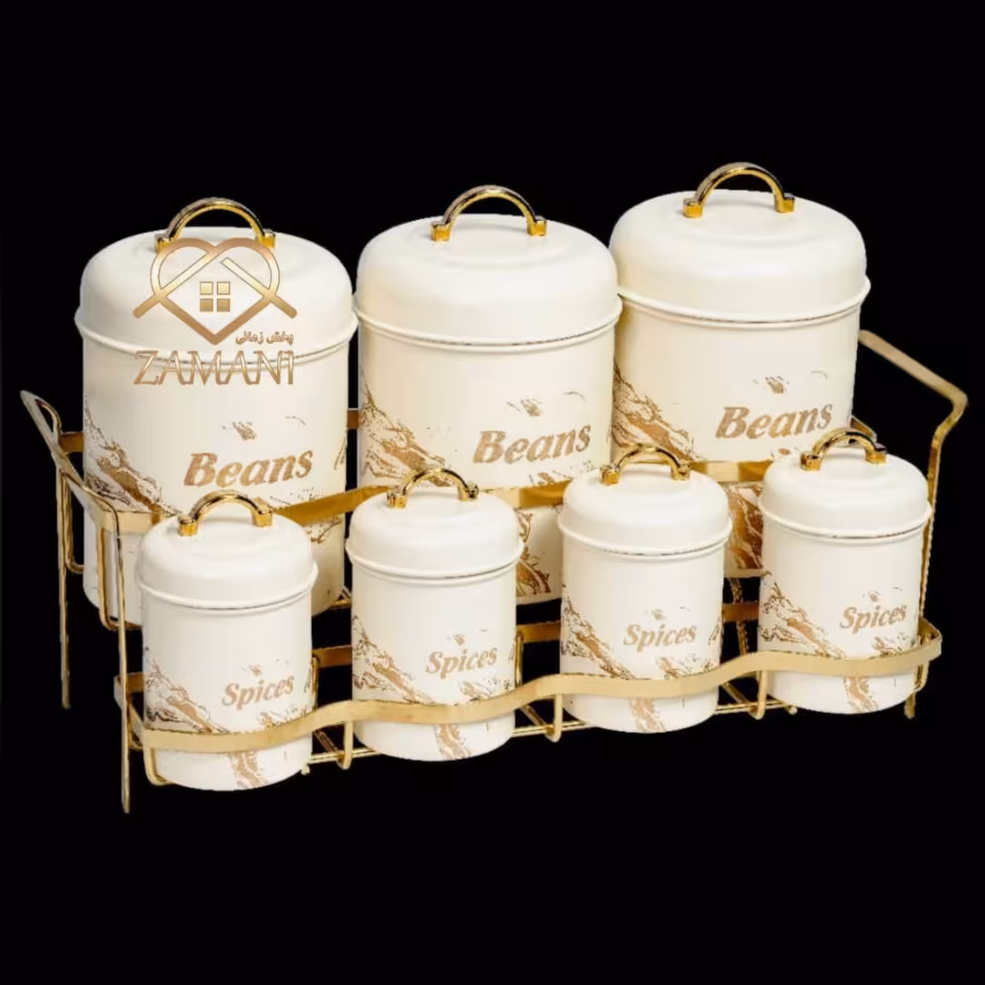 پاسماوری 8پارچه طرح ماربل رنگ کرم 