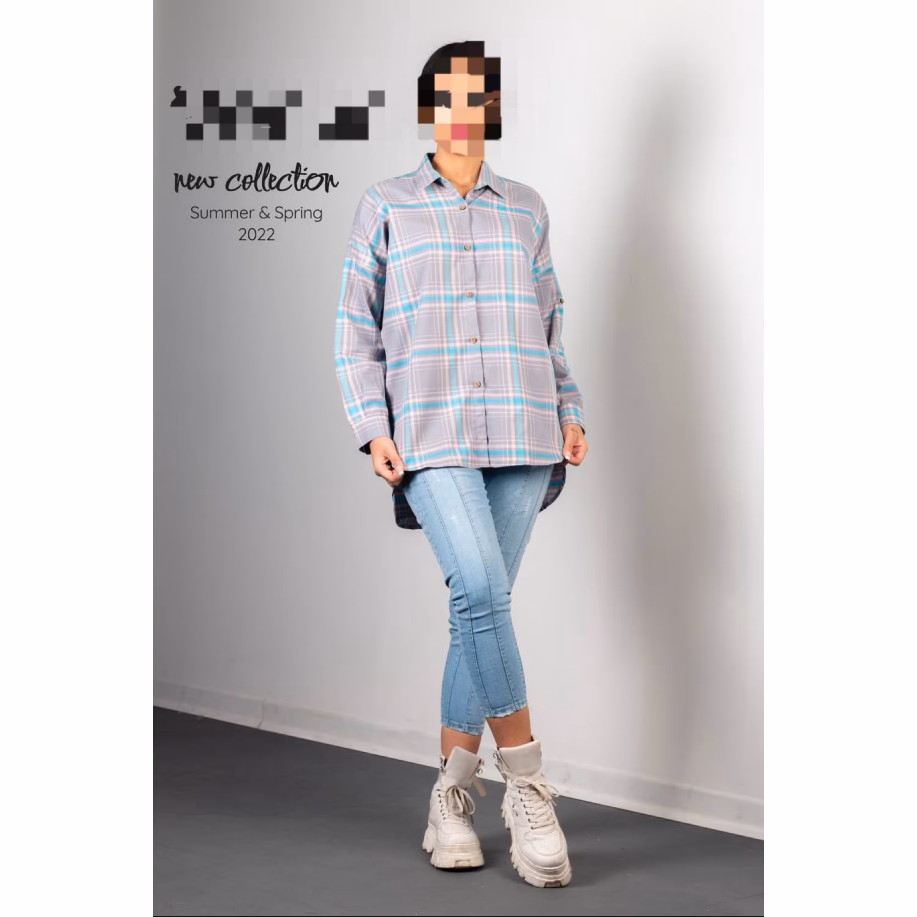 شومیز چهارخونه لش