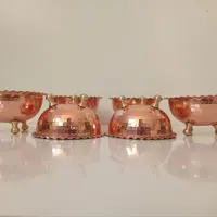 پیاله مسی سه پایه برنجی نانو 6 عددی