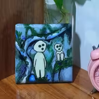 نقاشی روی بوم طرح کوداما شبتاب