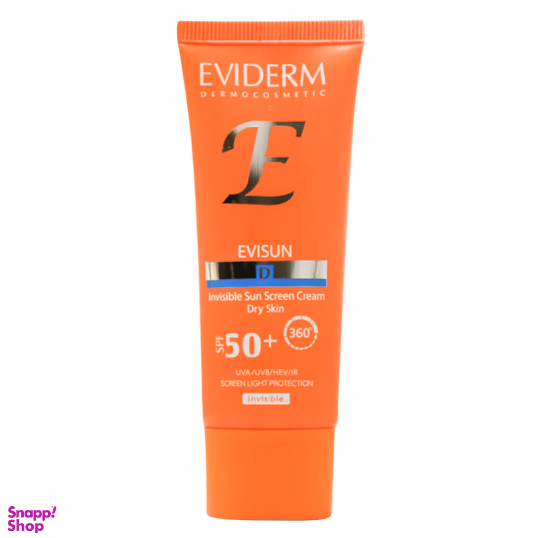 کرم ضدآفتاب اویدرم مناسب پوست خشک با SPF50 حجم 40 میلی‌ لیتر