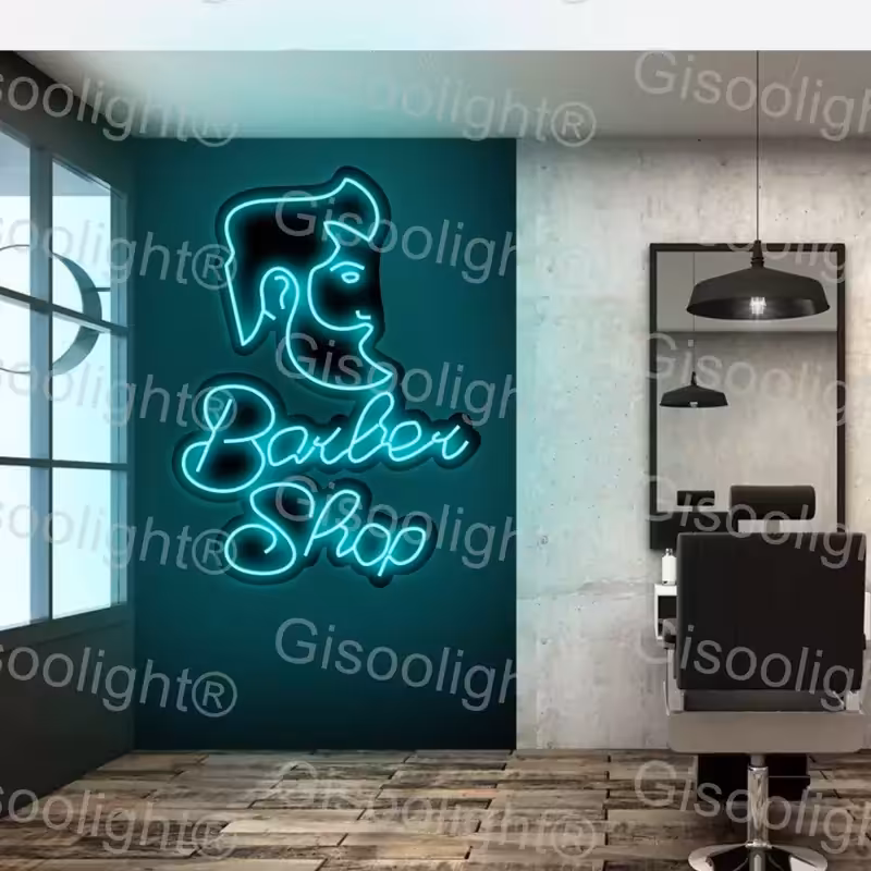 تابلو نئون فلکسی آرایشگاه مردانه، تابلو نورانی ارایشگاه مردانه و Barber shop، تابلو نئون آرایشگاه مردانه