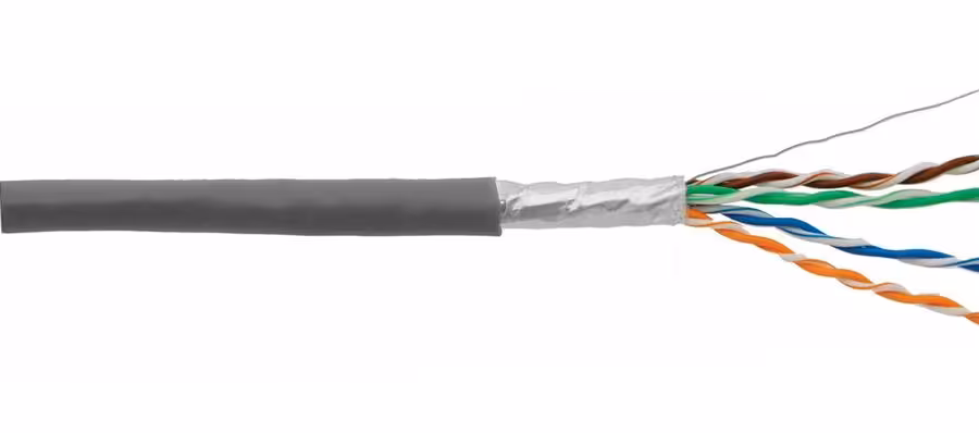 کابل شبکه دی لینک رول 305 متری کت 6 دارای فویل و با روکش پی وی سی