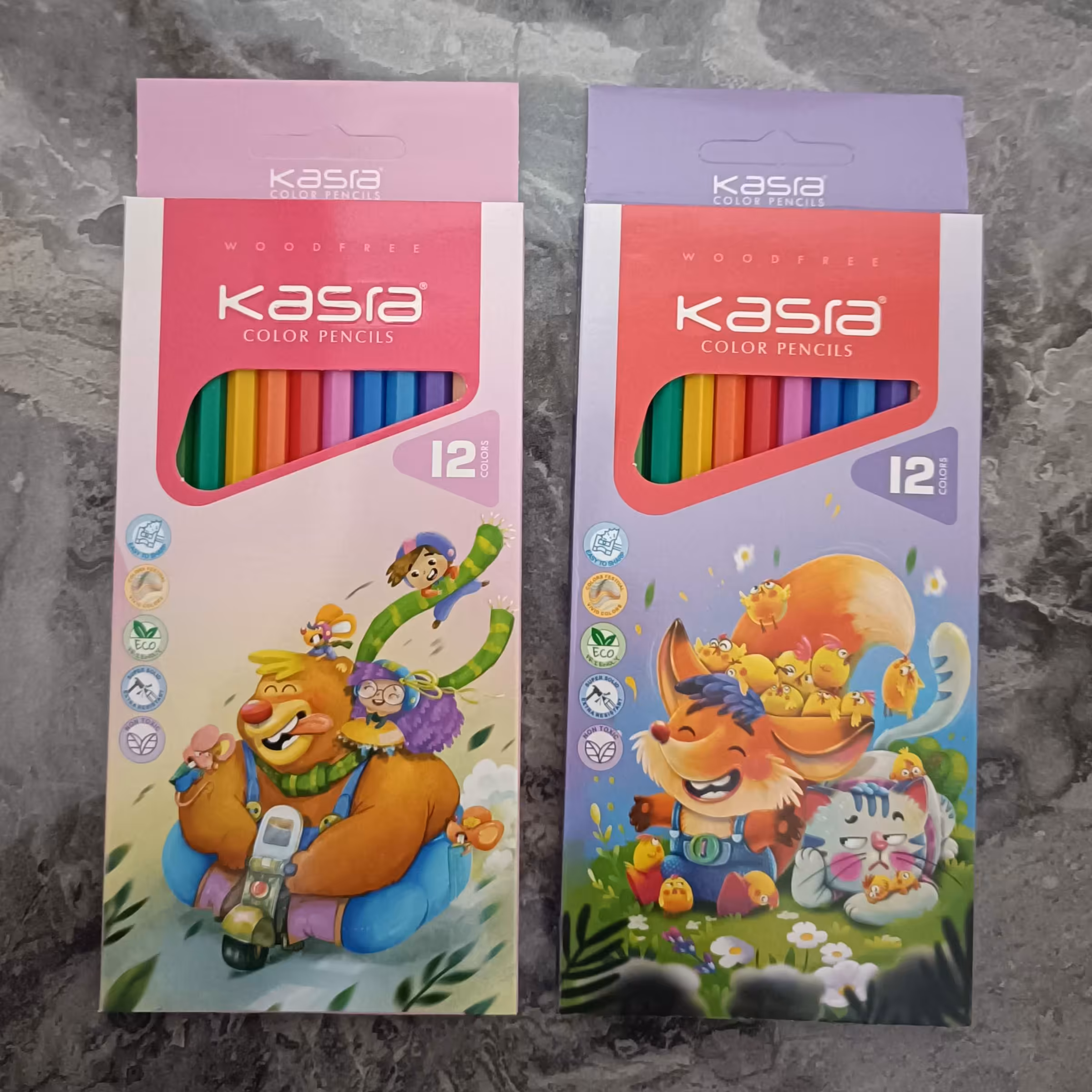 مداد رنگی  پلیمری 12 رنگ کسری