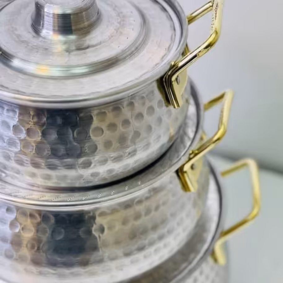 قایلمه سه رقم دسته طلایی جنس رویی، فوق العاده محکم و بادوام،  مختص آشپزی