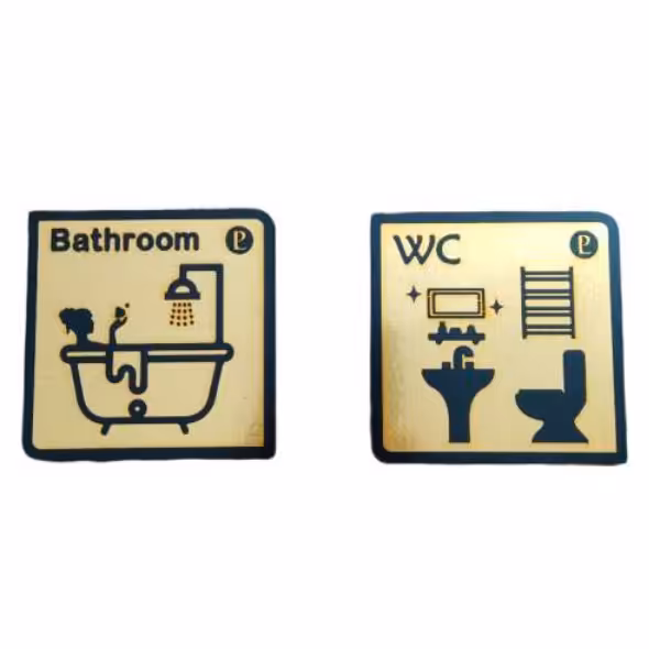 تابلو طرح حمام و دستشویی 10×10 سانتی متر