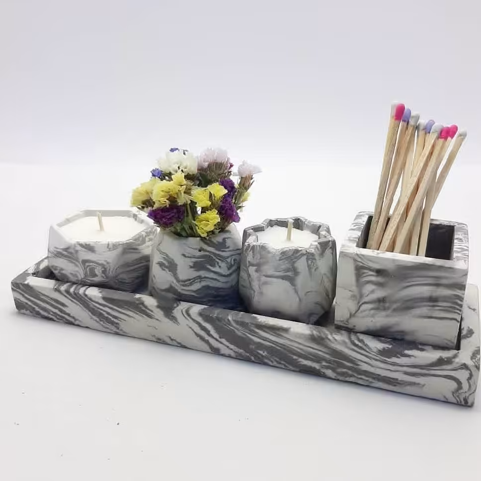 ست اکسسوری بتنی پلیمری (پس کرایه)