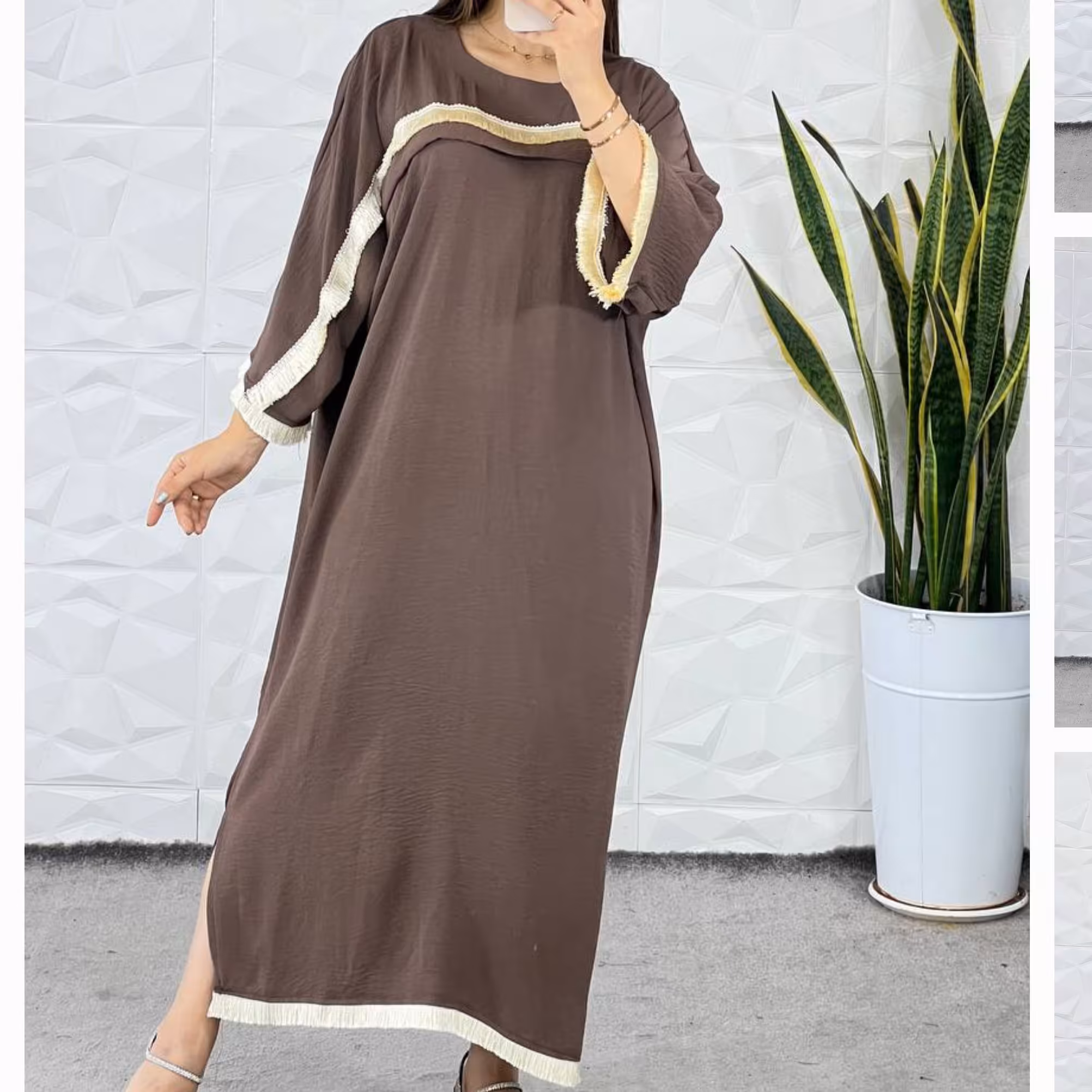 مانتو جلو بسته  بلند (کفتان)