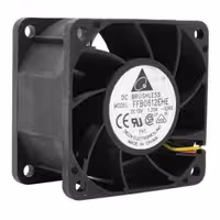 مجموعه 2 عددی جت فن براشلس DC12V-1.2A چهار سیمه FFB0612EHE سایز 6X6X3.8 مارک DELTA