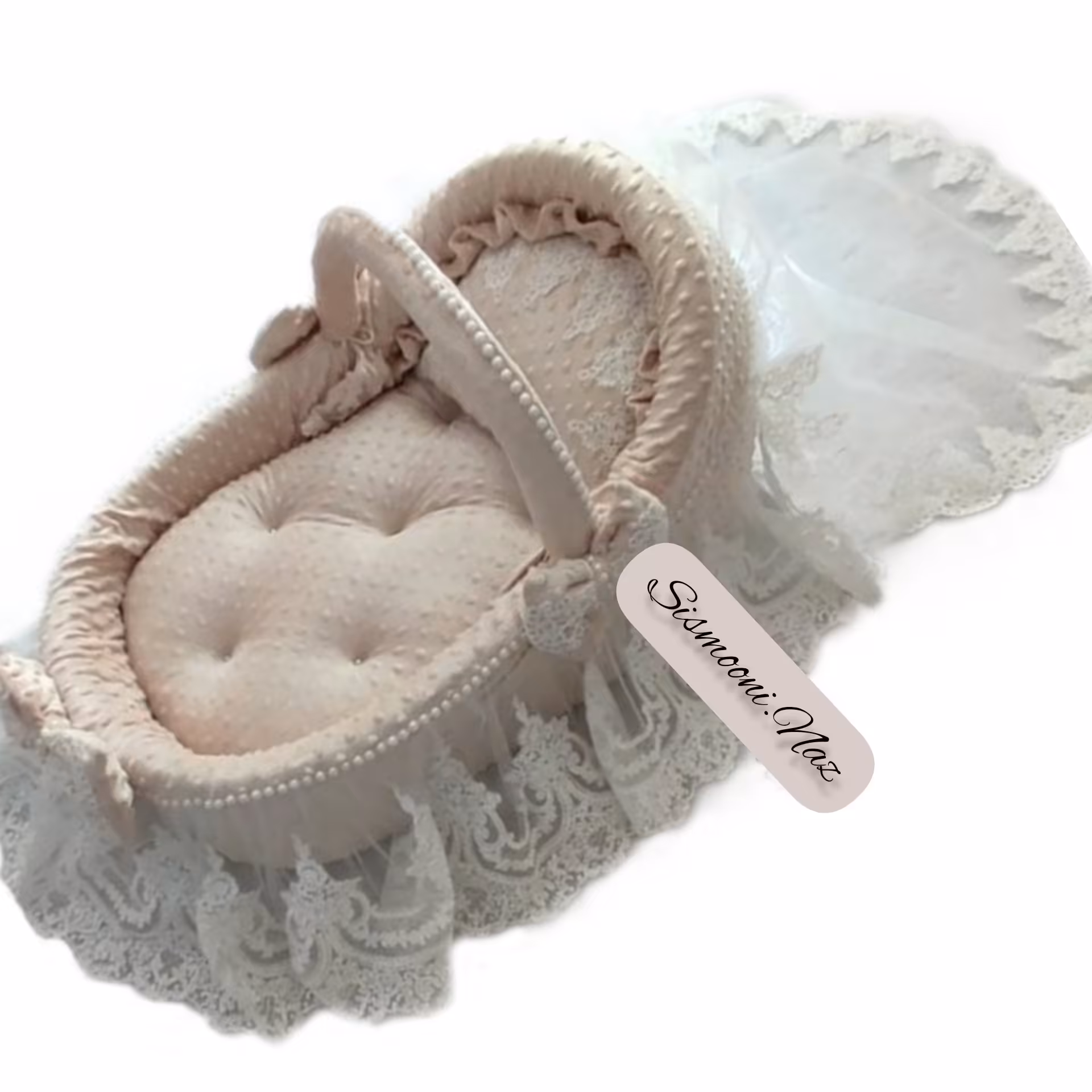 کریر نوزاد  گهواره ای پرنسسی حصیری (ارسال با تیپاکس)