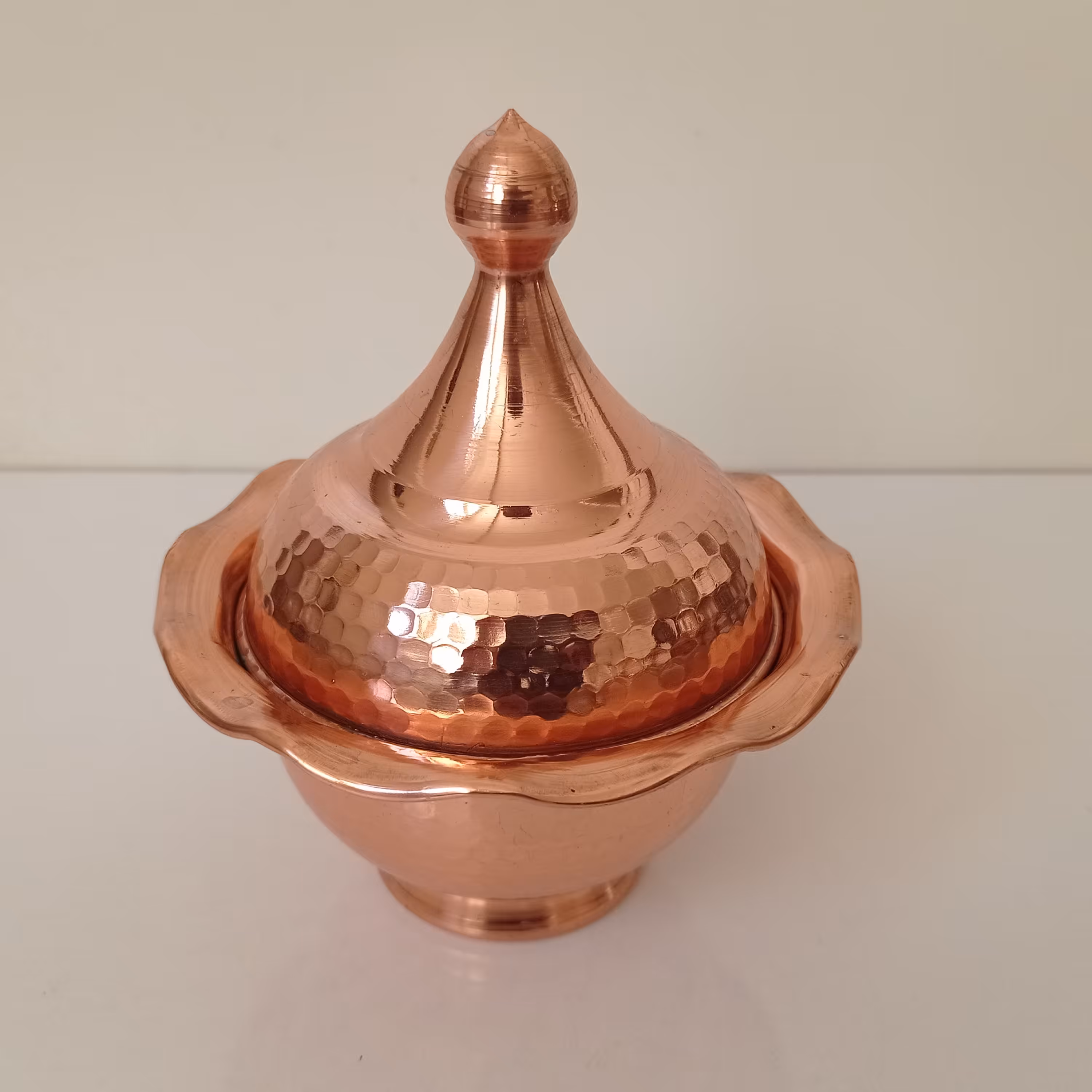 قندان مسی سایز 2 طرح لاله نانو شده