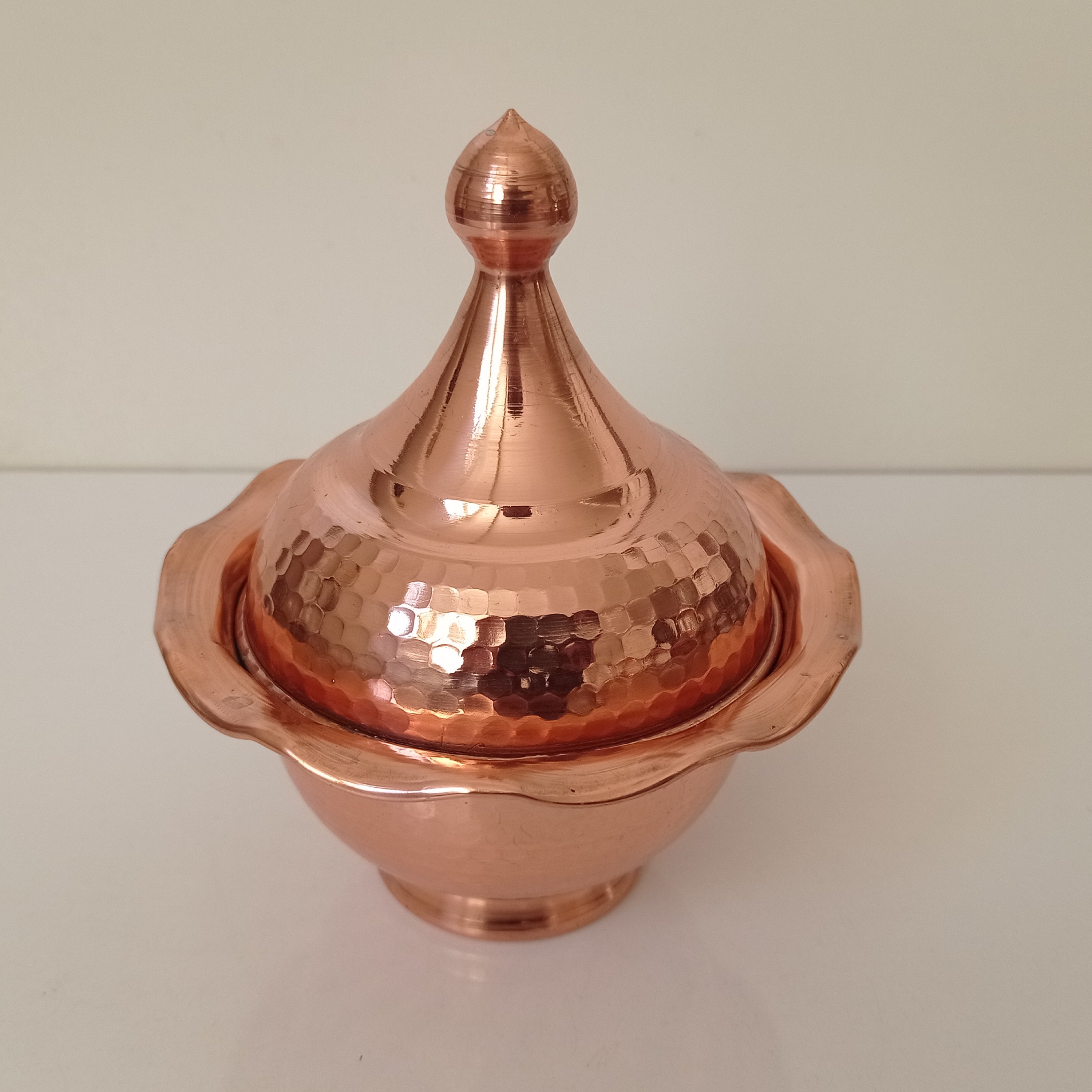 قندان مسی سایز 2 طرح لاله نانو شده