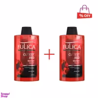 شامپو تثبیت کننده رنگ مو فولیکا (Fulica) مدل CUTEST RED حجم 400 میلی‌لیتر مجموعه 2 عددی