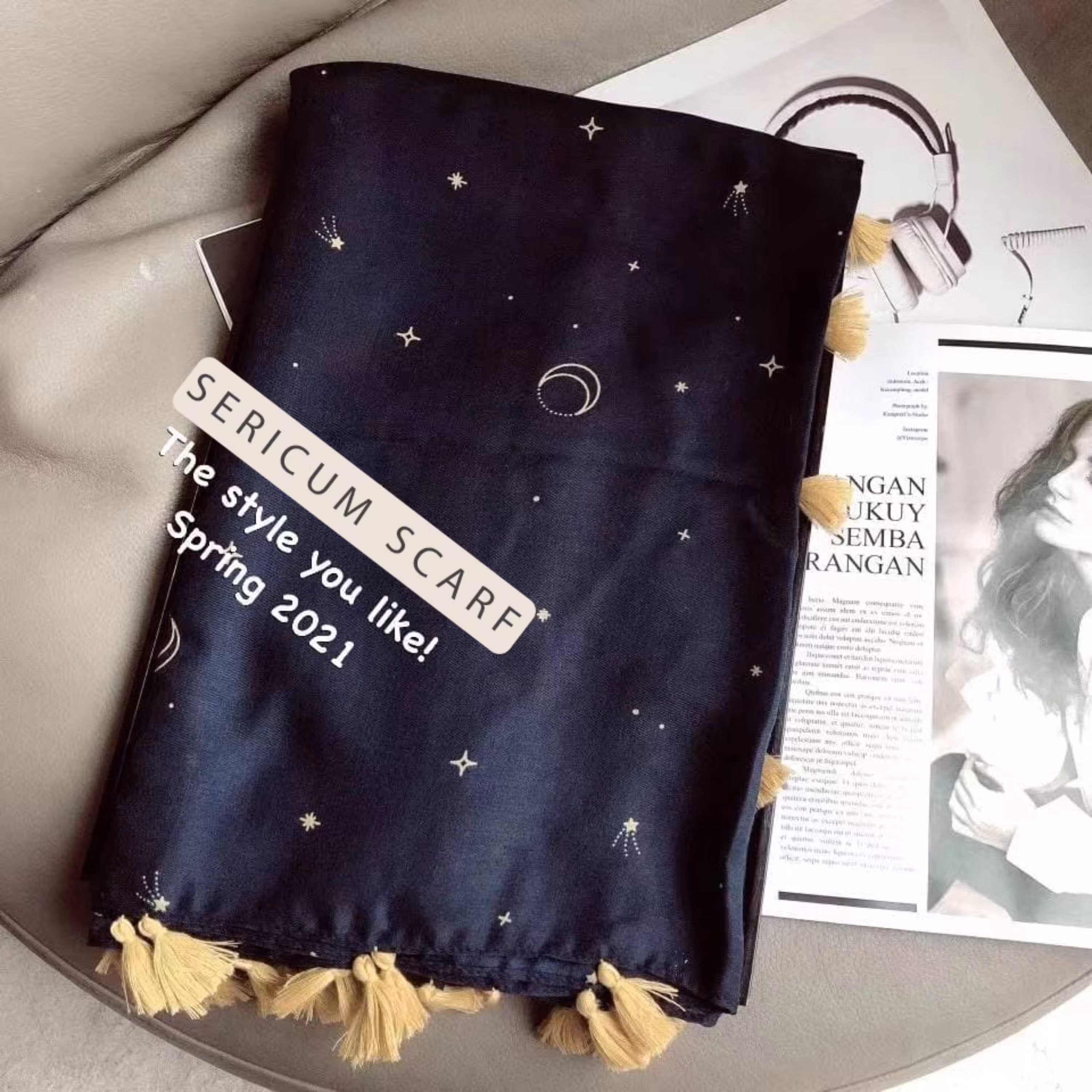 شال نخی تابستانه طرح کهکشان