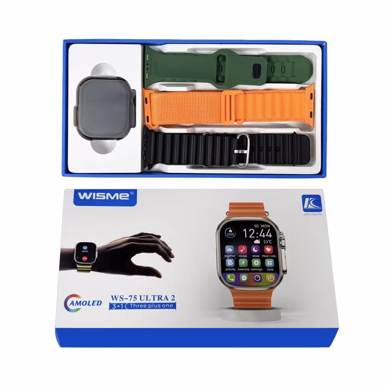 ساعت هوشمند الترا2 ویسمی مدل WISME WS-75 Ultra2 با 3 بند متنوع