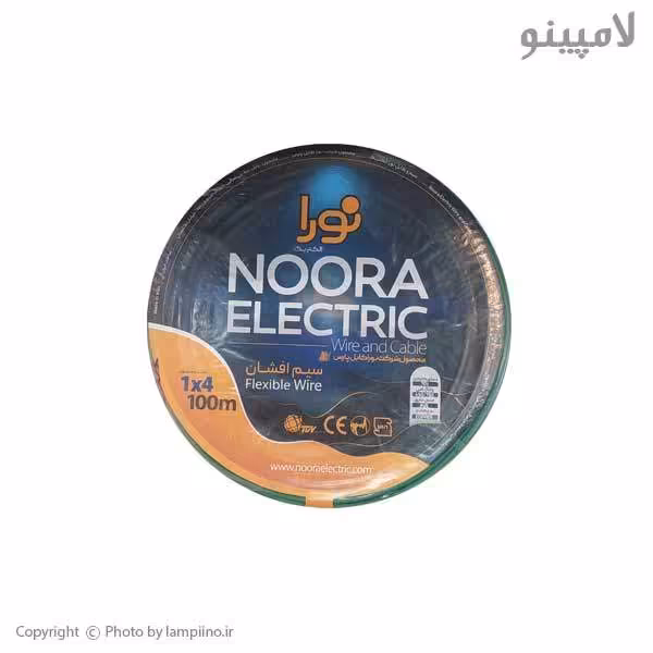 سیم افشان 4×1 نورا کابل پارس حلقه 100 متری