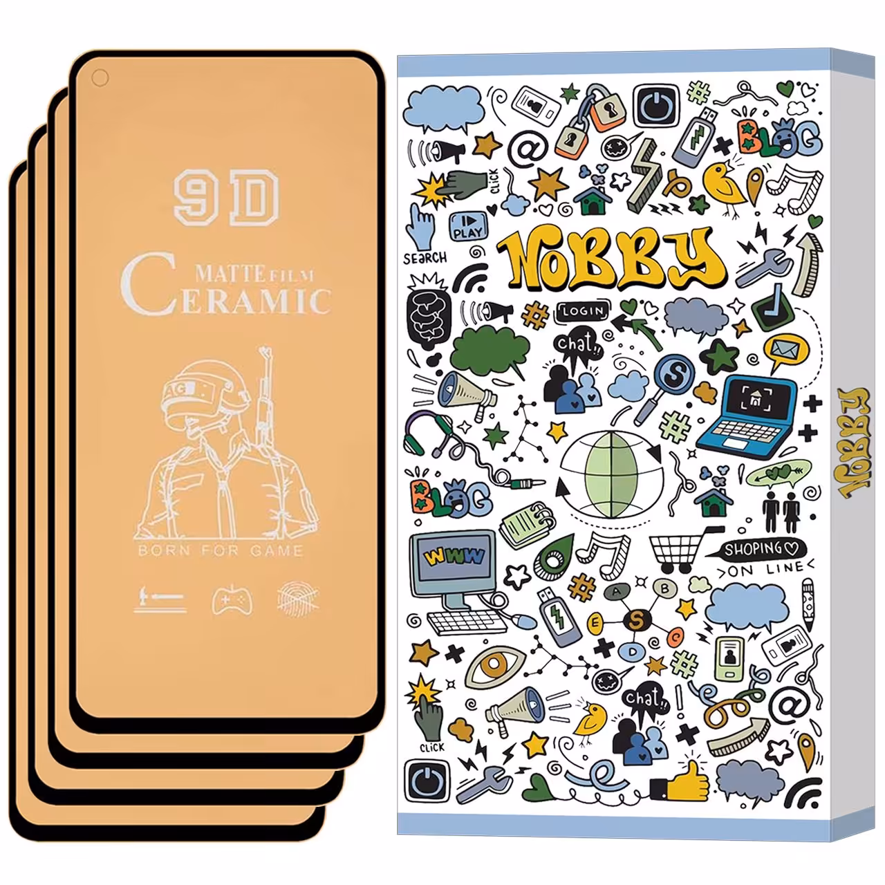 گلس سرامیکی مات مناسب برای گوشی موبایل سامسونگ  Galaxy A60  پک 4 عددی