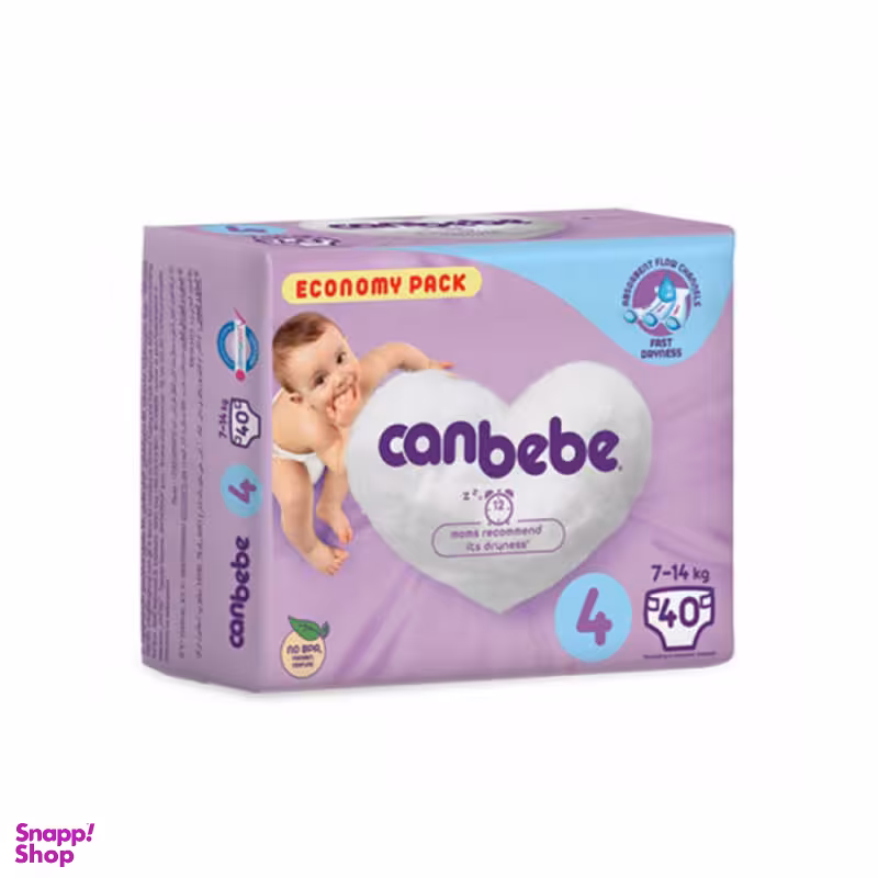 پوشک کودک جان به به (Canbebe) مدل Jumbo Paket سایز 4 بسته 40 عددی