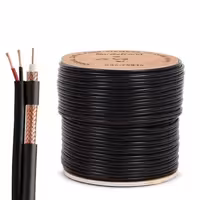 کابل ترکیبی RG59 دوربین مدار بسته بغل برق چسبیده طول 100 متر