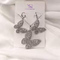 نیم ست ژوپینگ طرح پروانه