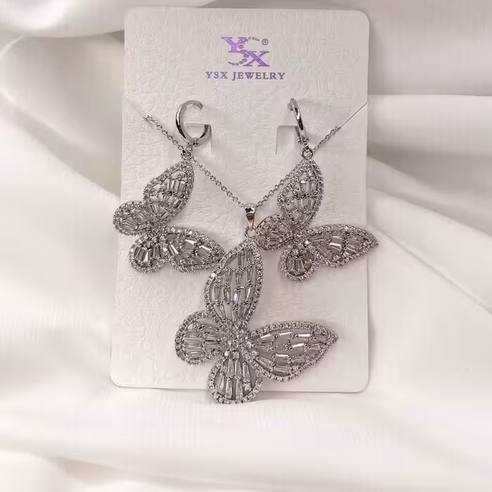 نیم ست ژوپینگ طرح پروانه