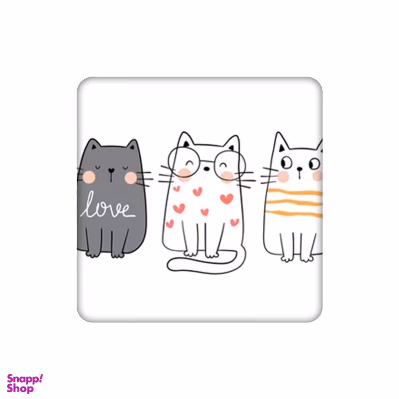 زیر لیوانی طرح گربه عاشقانه کد 5083306