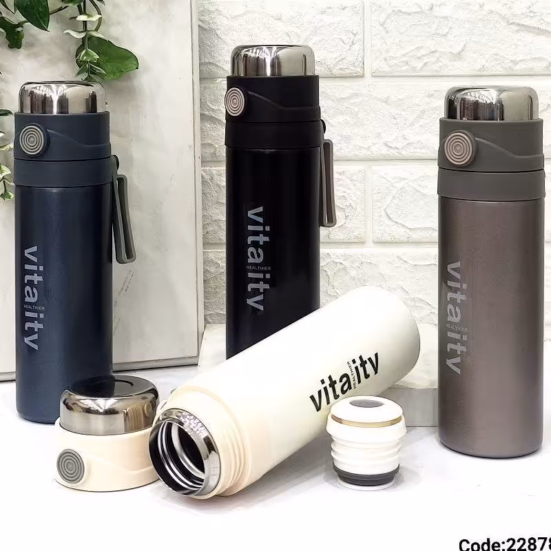 فلاسک . فلاکس 500میل درب دکمه ای 