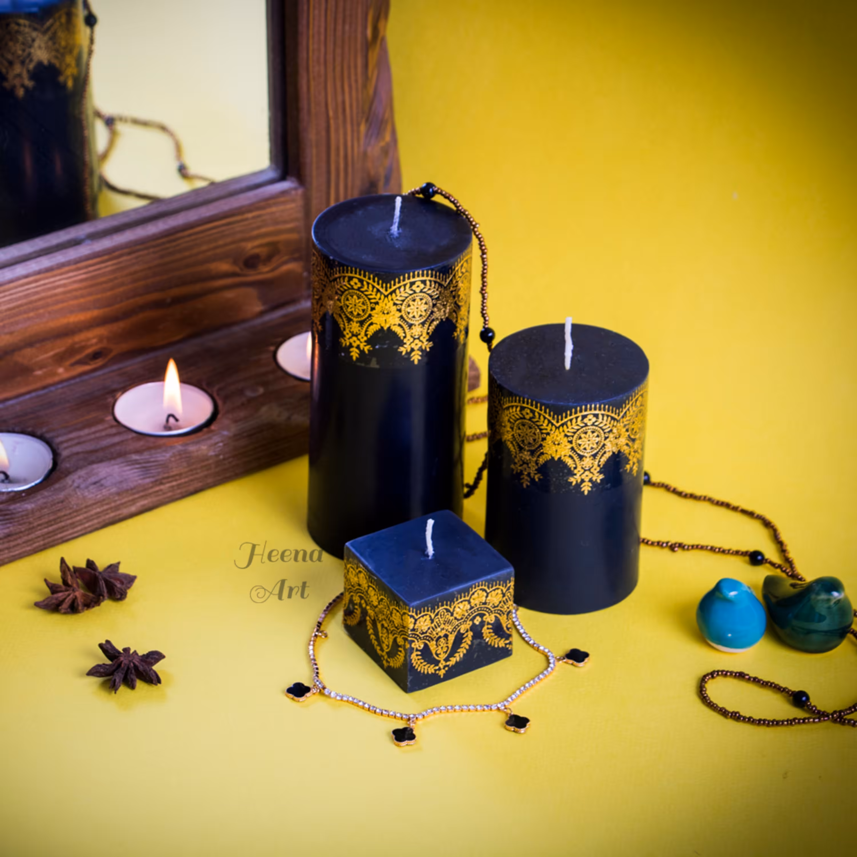 شمع سه عددی طلایی