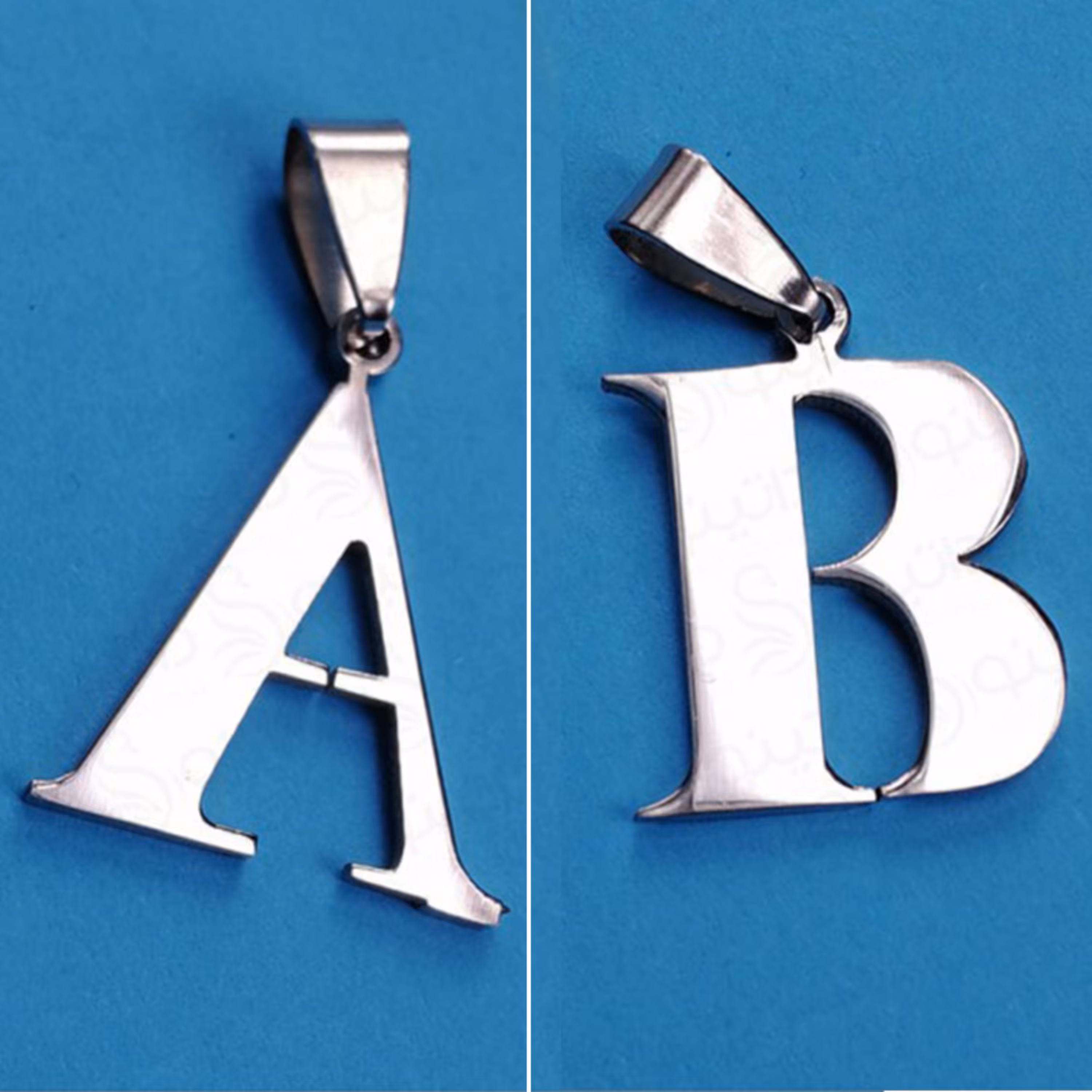 گردنبند استیل طرح حروف انگلیسی بدون زنجیر  کد 14049