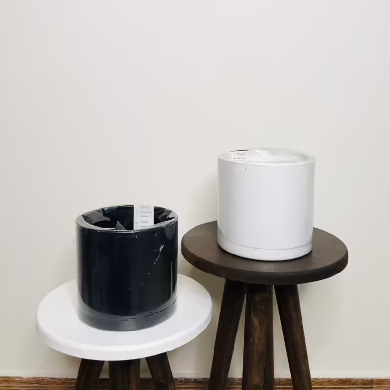 گلدان پلیمری قطر 15 سانت فقط رنگ مشکی موجوده 