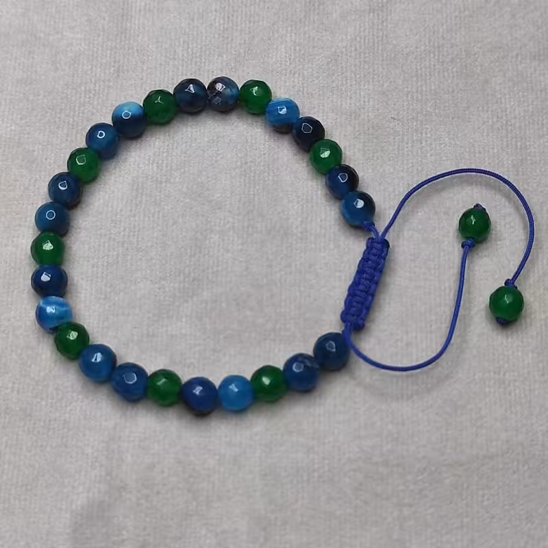 دستبند سنگ طبیعی جید دو رنگ کد محصول 507