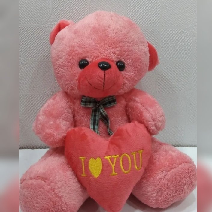 عروسک خرس قلب به دست