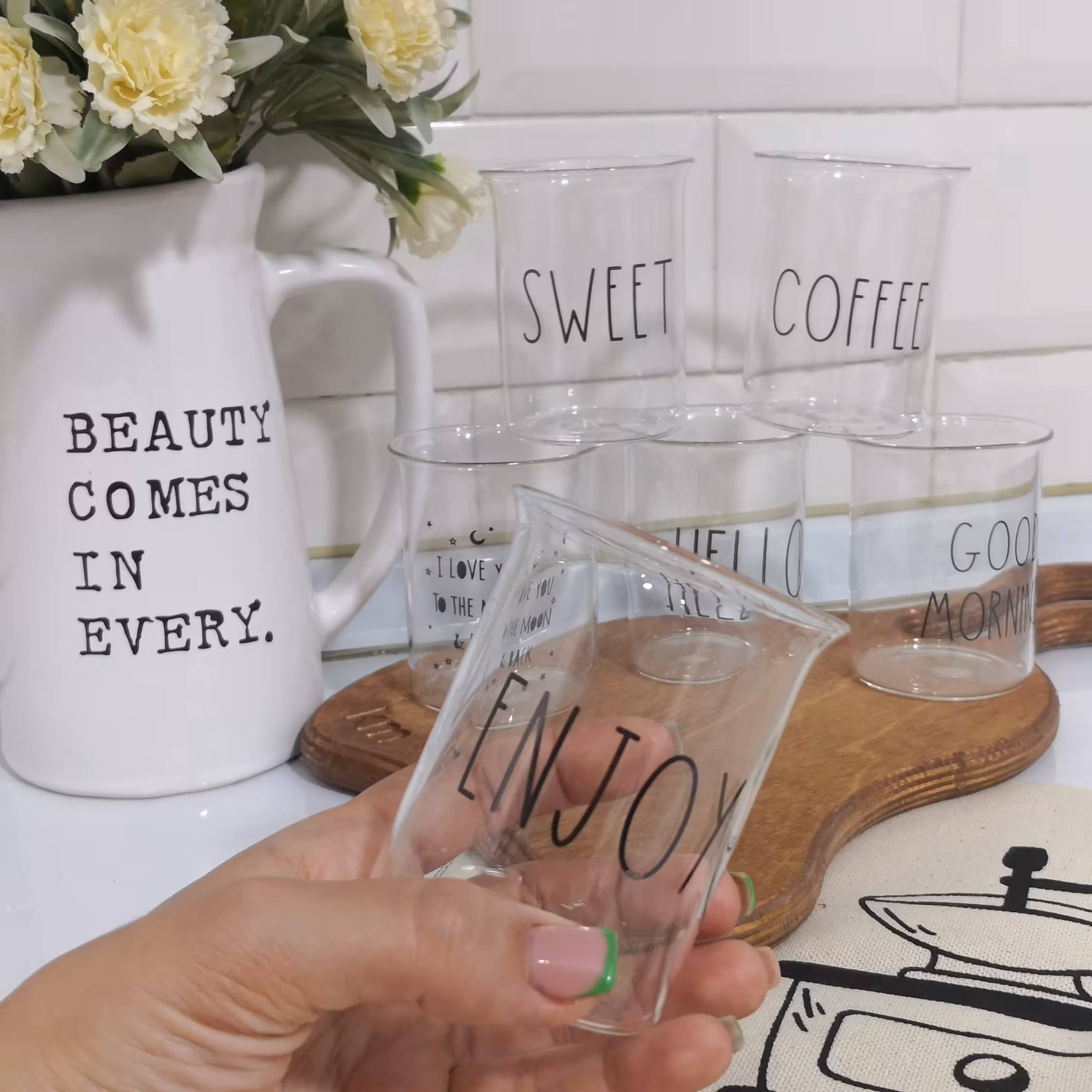 لیوان تکست گرد کوتاه