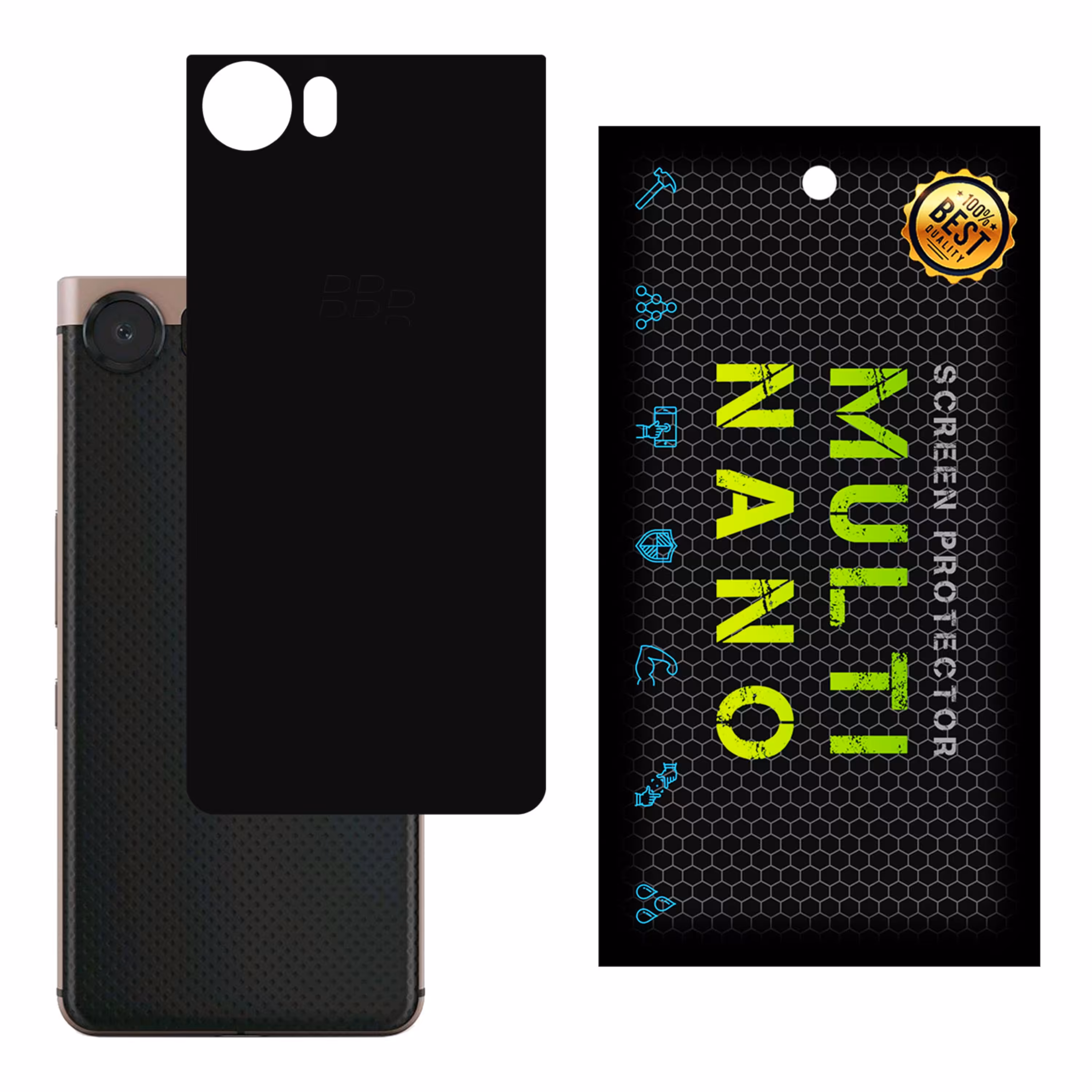 برچسب پوششی MultiNano مدل X-F1M-Black برای پشت موبایل بلک بری Key 1