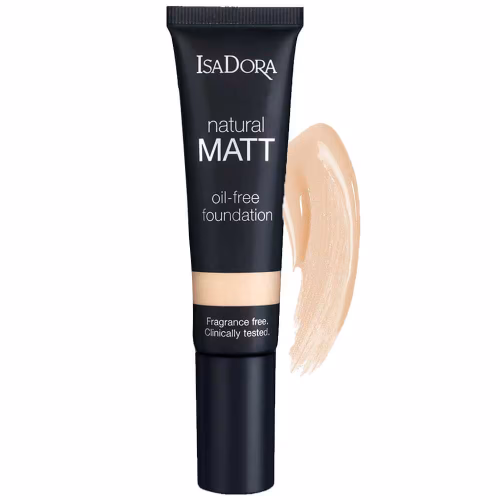 کرم پودر ایزادورا مدل Natural Matt مناسب انواع پوست حجم 35 میل (شماره 10 (کرم روشن))(96844)