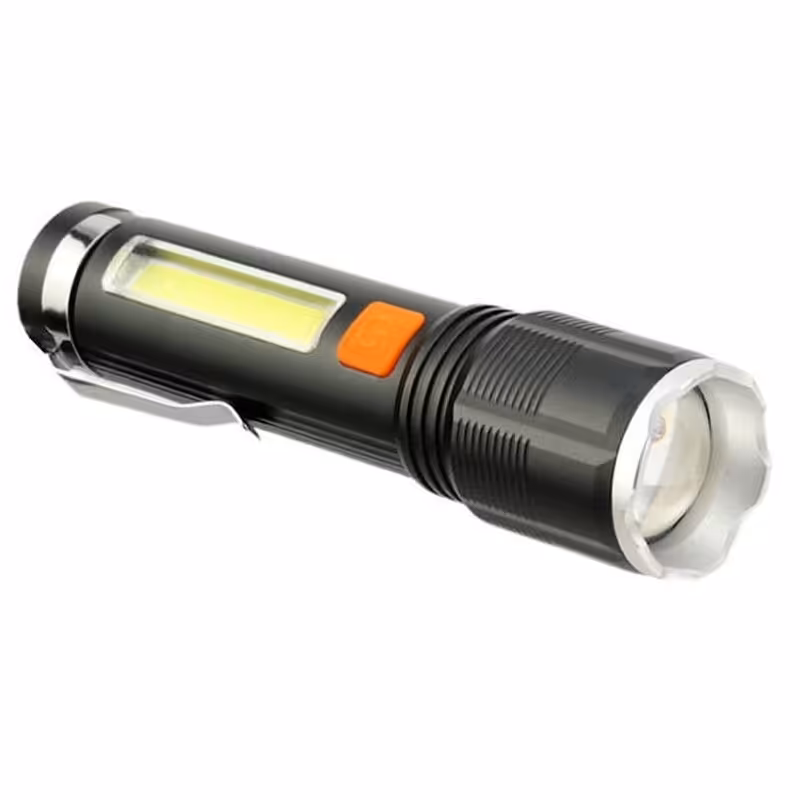 چراغ قوه UV زوم دار XH-P50 با چراغ بغل COB