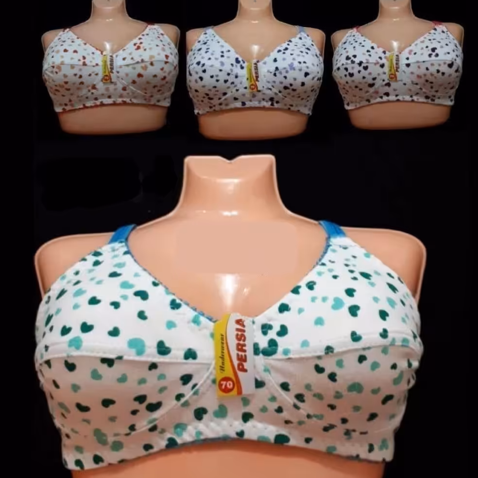 سوتین راحتی نخی قلبی زنانه بسیار نرم و لطیف در رنگ های زیبا و متنوع