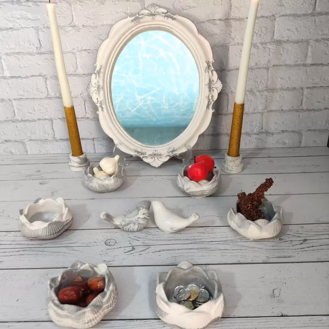 هفت سین سنگی سفید طوسی