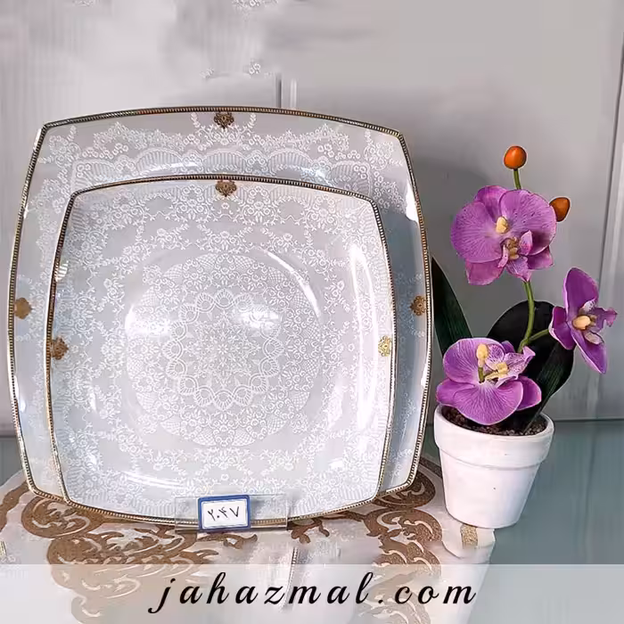 سرویس چینی پردیس طرح آزیتا 105 پارچه کد 2047