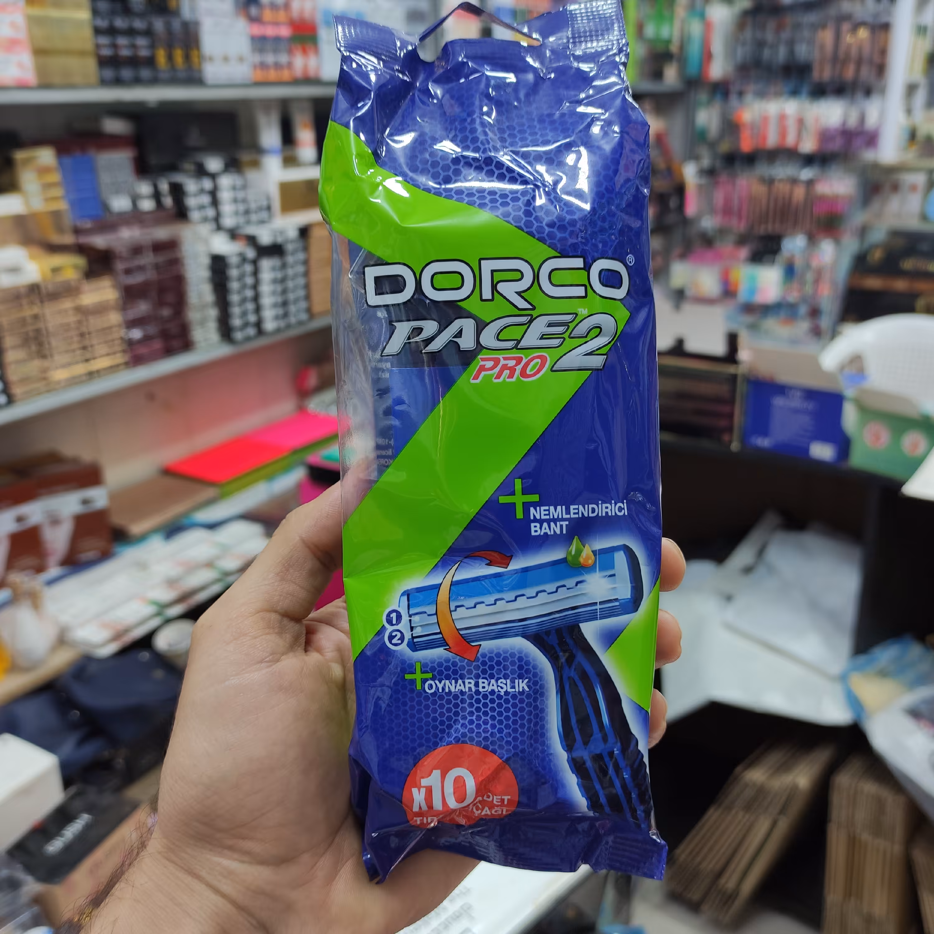 ژیلت دو تیغ مردانه دورکو-لیزری قابل تیز شدن در محیط های فریزری-اصلاح نرم راحت-بسته 10 عددی-ساخت کره