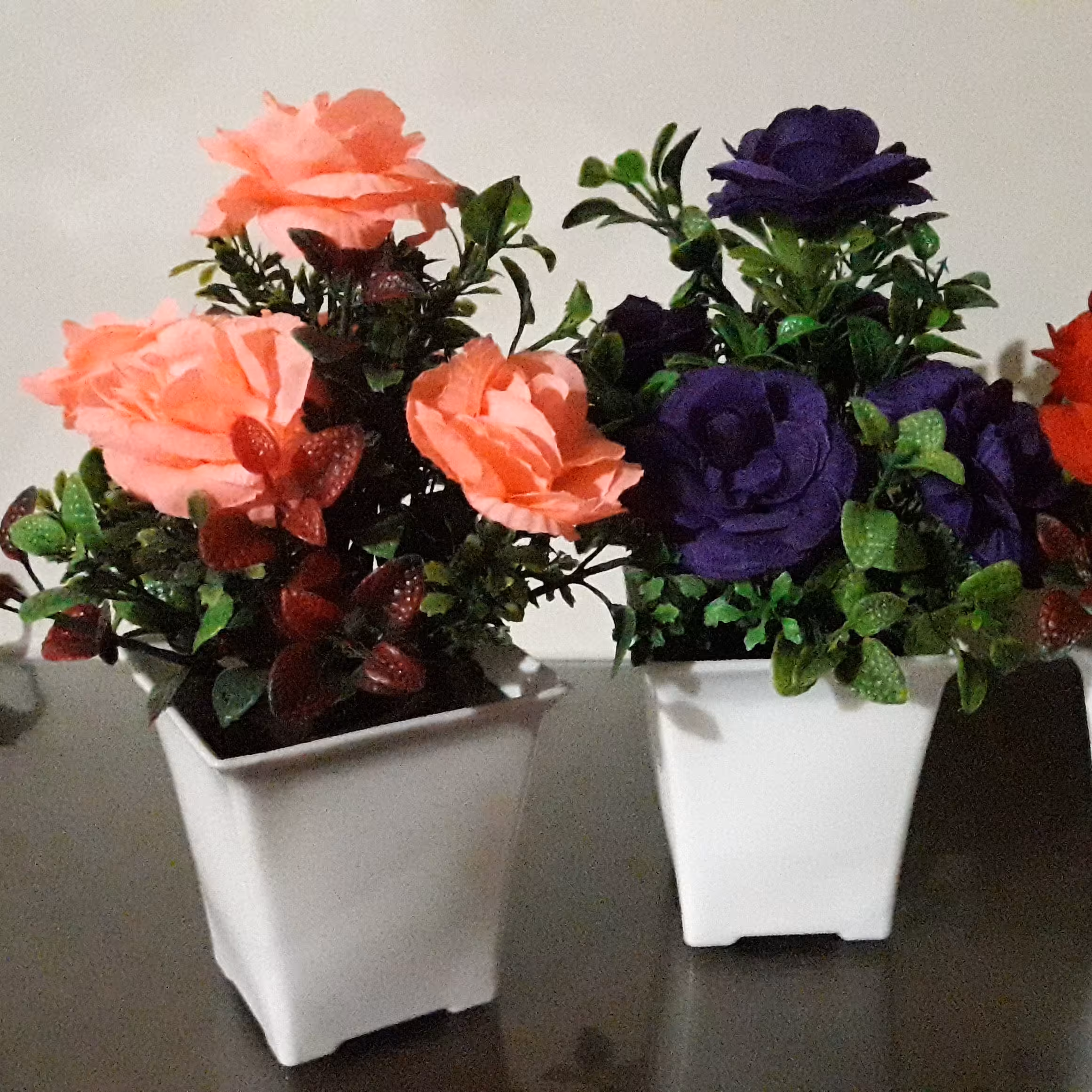 گلدان مصنوعی 3عددی باارسال رایگان