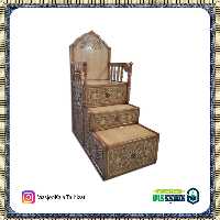 منبر چوبی دوپله  و یک نشیمن بزرگ کد 99 مسجد و هیئت(پس کرایه)