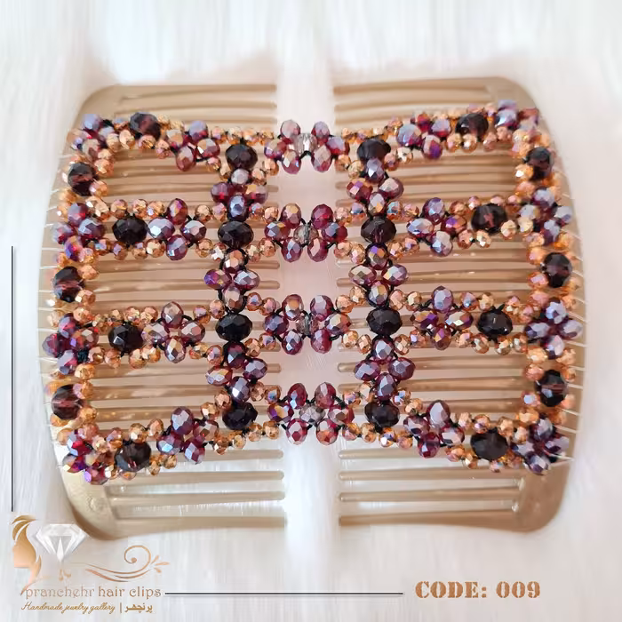 شانه موی جادویی تمام کریستال پرنچهر کد 009