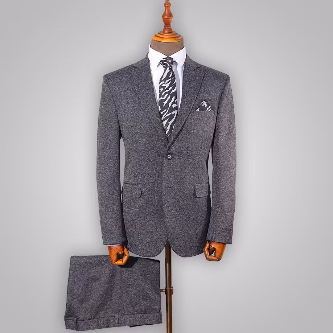  کت و شلوار رنگ طوسی کد 1430