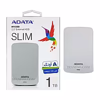 هارد HDD لپ تاپ 1 ترابایت Adata HV320 Slim External سفید-گارانتی آونگ